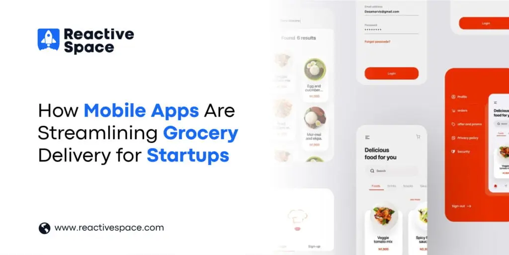 Mobile app streamlining grocery delivery for startups